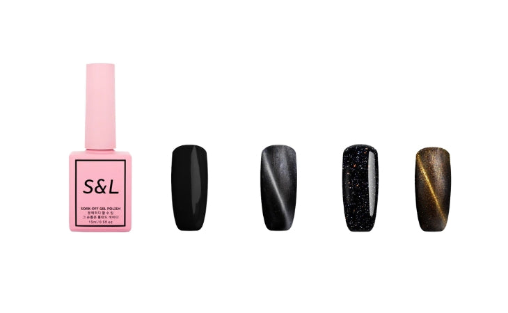 S&L black gel polish collection