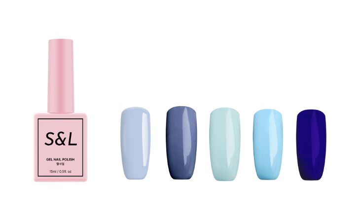 S&L Beauty Blue Gel Nail Polish Collection