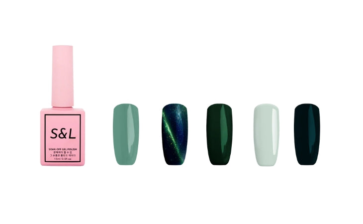 S&L Green gel polish collection