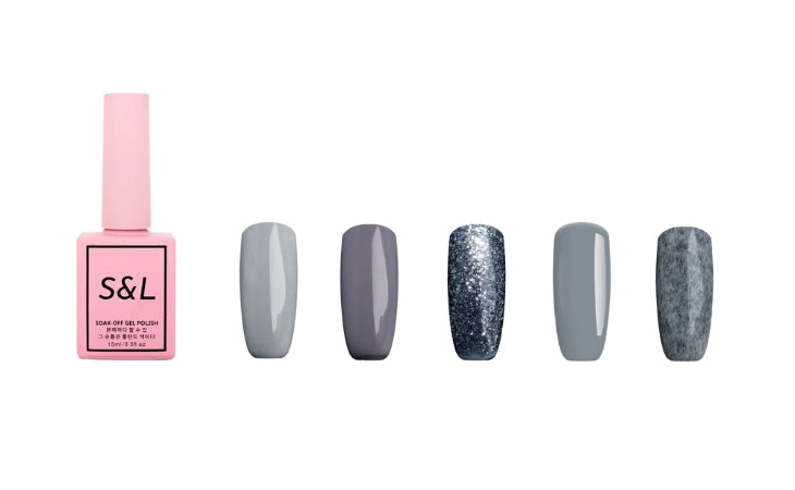S&L grey gel polish collection