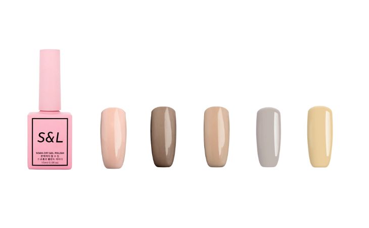 S&L Beauty nude gel nail polish collection