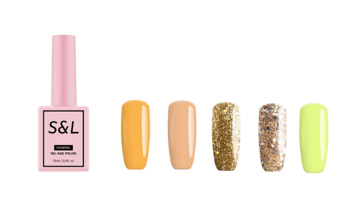 S&L Yellow Gel Nail Polish Collection
