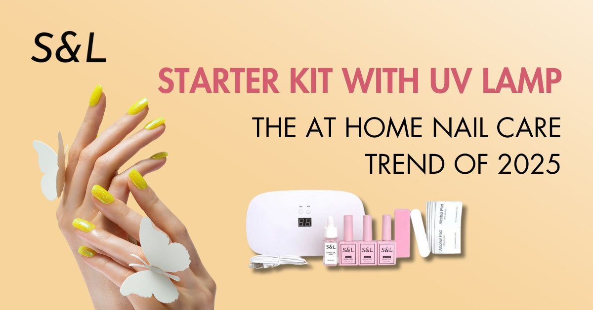 Gel nail starter kit with uv lamp